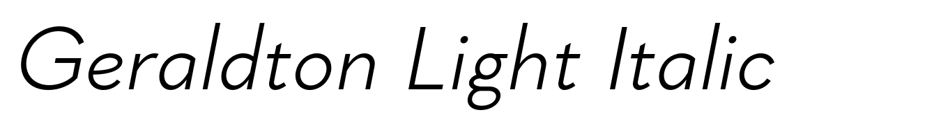 Geraldton Light Italic